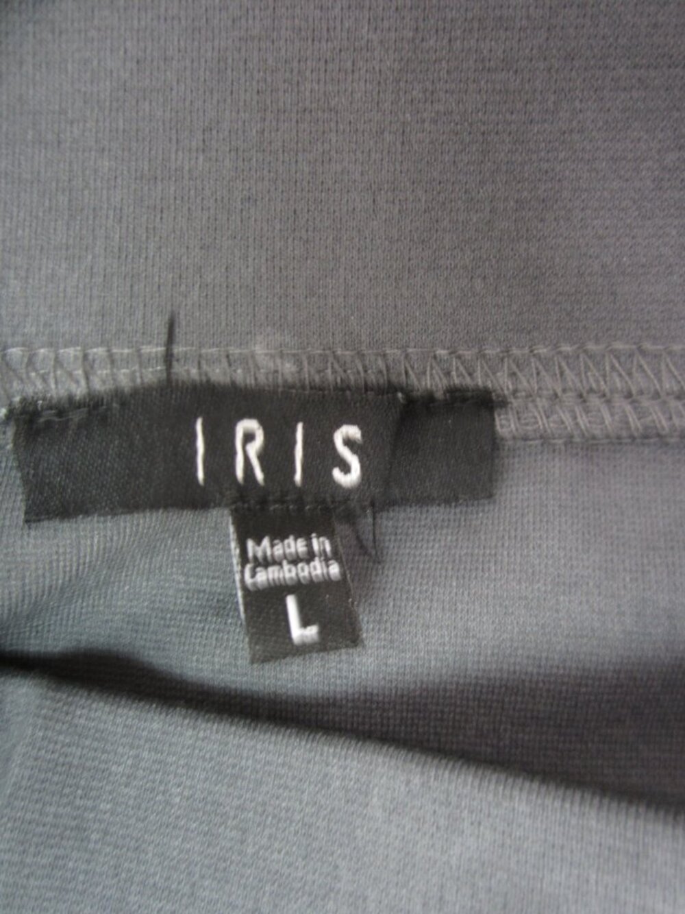NEW NWOT Size L Iris Black Gray Ponte Knit Pencil Skirt Below Knee Midi Solid - Picture 9 of 11